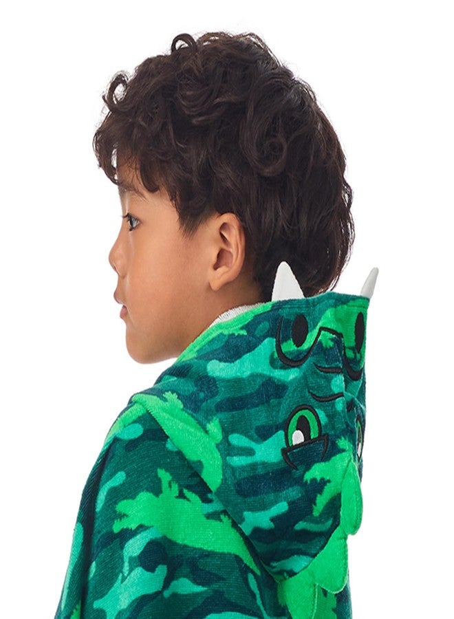 Sainteve Saint Eve Kids 100% Cotton Hooded Towel for Kids and Toddlers - Soft and Super Absorbent Bath, Pool, Beach, Swim Towel Wrap - Green Alligator - Image 4
